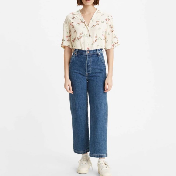 Levi's Denim - Levi's High-Rise Wide Leg Jeans in Medium Blue